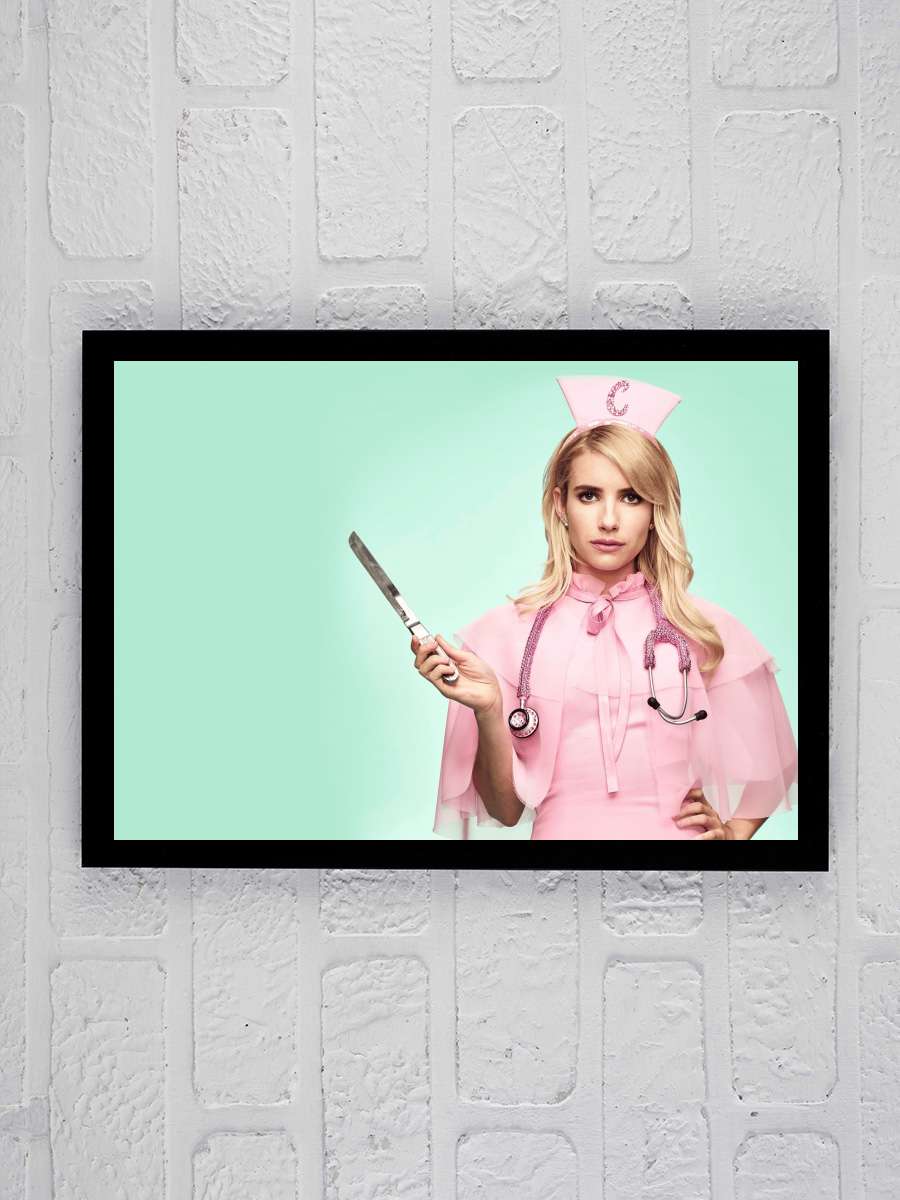 Scream Queens Dizi Tablo Siyah Çerçeveli Dizi Poster Duvar Tablo