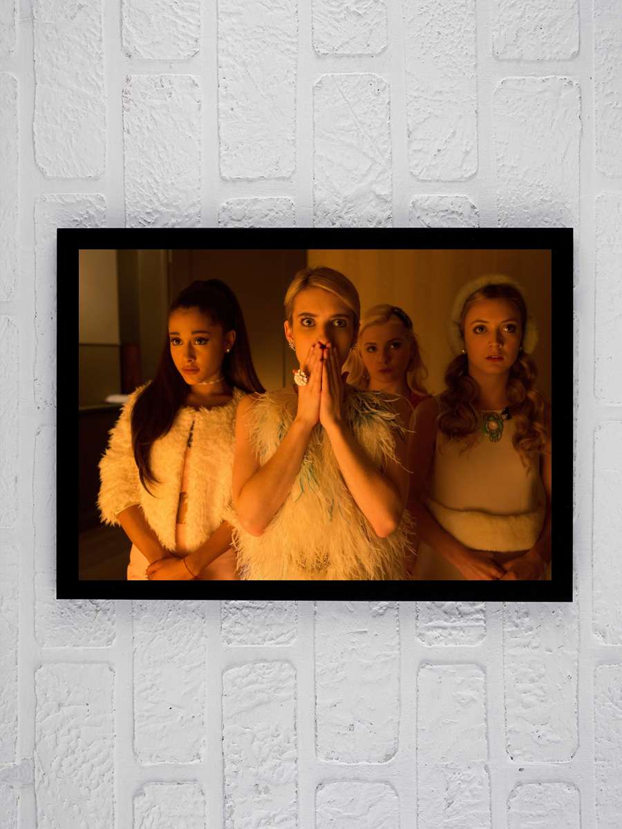 Scream Queens Dizi Tablo Siyah Çerçeveli Dizi Poster Duvar Tablo