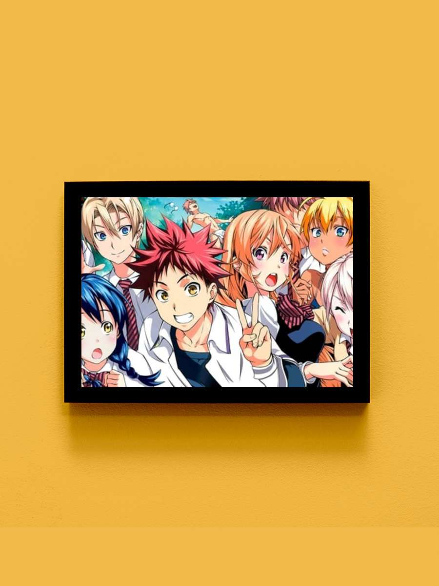 Shokugeki no Souma - 食戟のソーマ Dizi Tablo Siyah Çerçeveli Dizi Poster Duvar Tablo