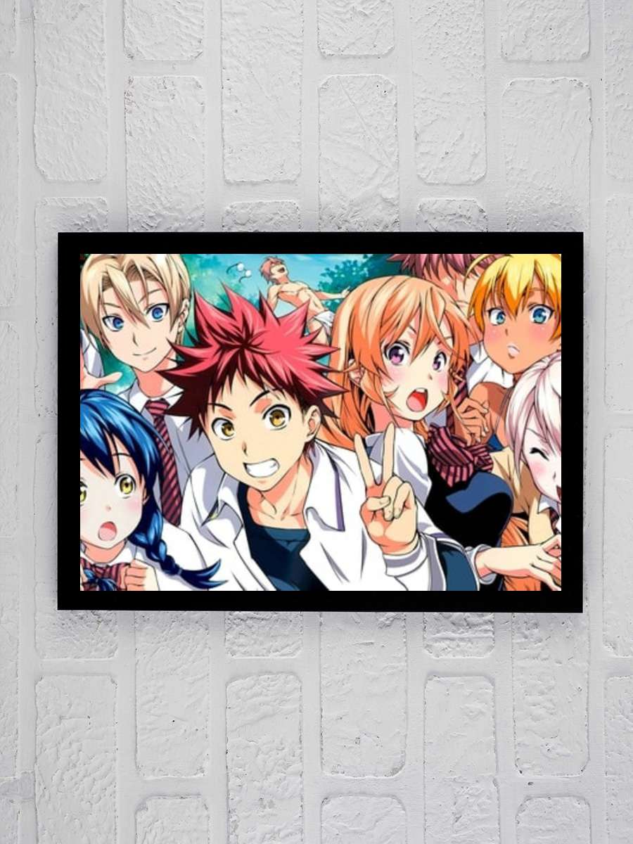 Shokugeki no Souma - 食戟のソーマ Dizi Tablo Siyah Çerçeveli Dizi Poster Duvar Tablo