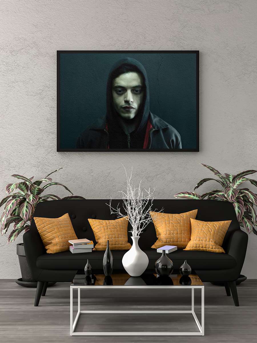 Mr. Robot Dizi Tablo Siyah Çerçeveli Dizi Poster Duvar Tablo