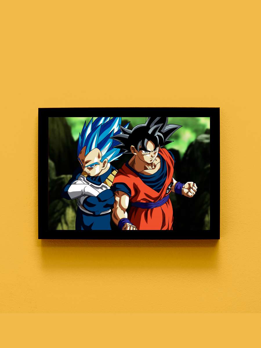 Dragon Ball Super - ドラゴンボール超（スーパー） Dizi Tablo Siyah Çerçeveli Dizi Poster Duvar Tablo