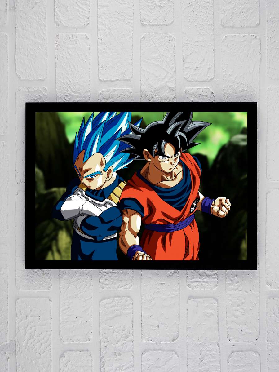 Dragon Ball Super - ドラゴンボール超（スーパー） Dizi Tablo Siyah Çerçeveli Dizi Poster Duvar Tablo