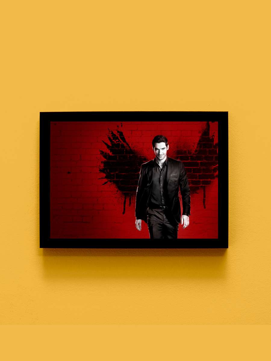 Lucifer Dizi Tablo Siyah Çerçeveli Dizi Poster Duvar Tablo