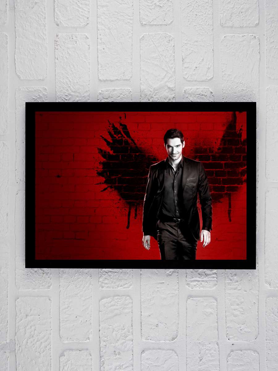 Lucifer Dizi Tablo Siyah Çerçeveli Dizi Poster Duvar Tablo