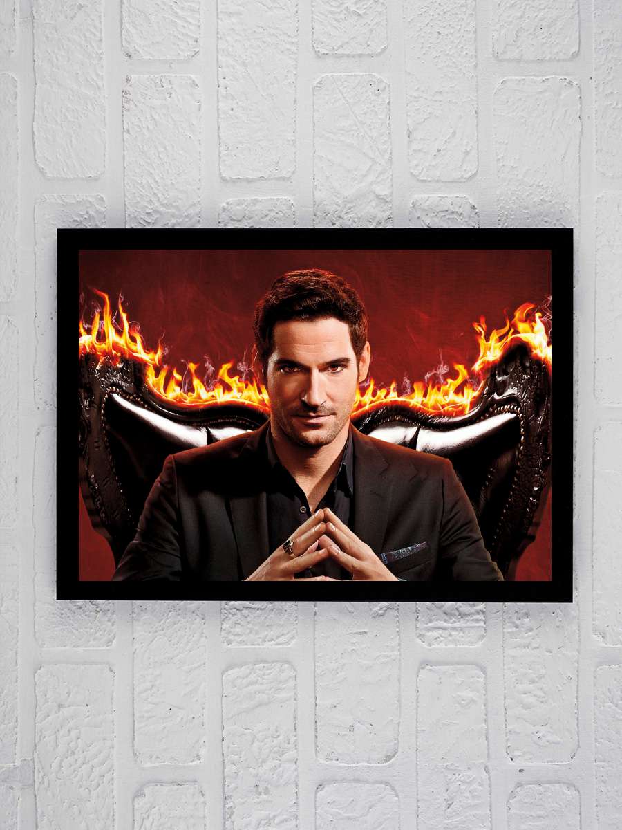 Lucifer Dizi Tablo Siyah Çerçeveli Dizi Poster Duvar Tablo