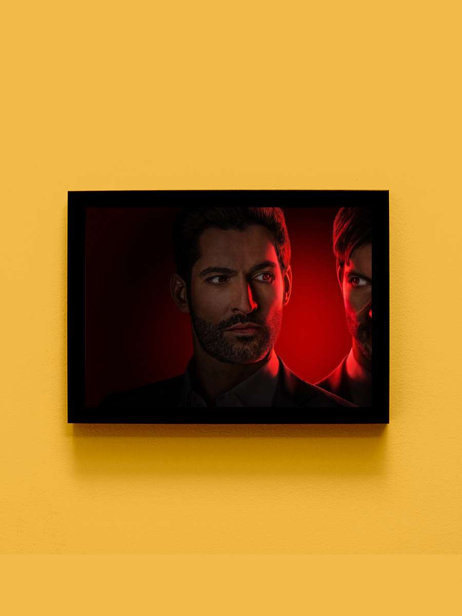 Lucifer Dizi Tablo Siyah Çerçeveli Dizi Poster Duvar Tablo