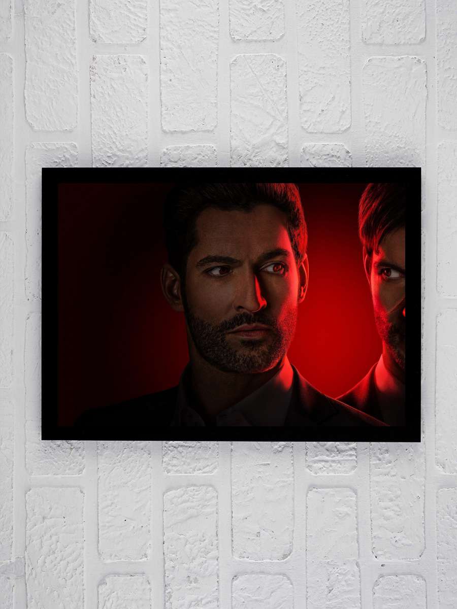 Lucifer Dizi Tablo Siyah Çerçeveli Dizi Poster Duvar Tablo