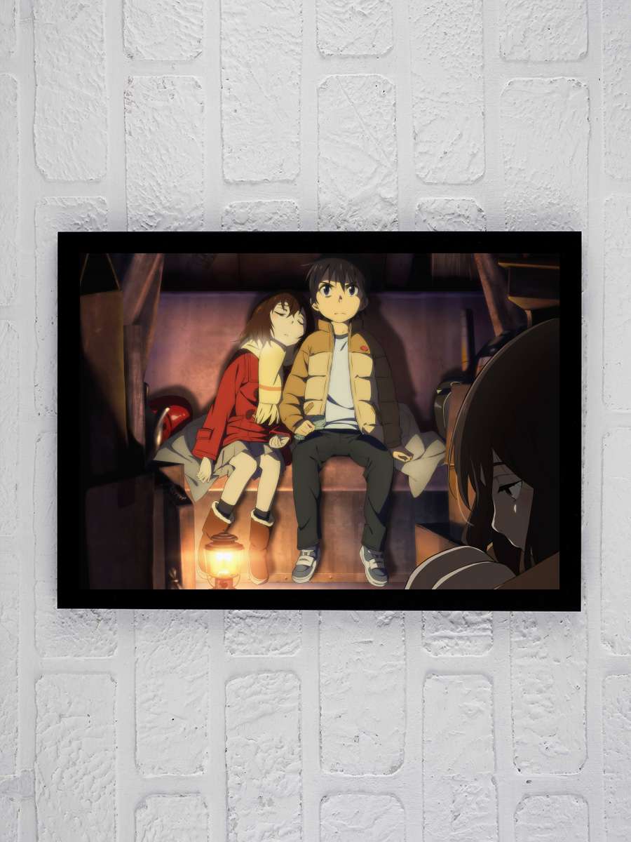 Boku dake ga Inai Machi - 僕だけがいない街 Dizi Tablo Siyah Çerçeveli Dizi Poster Duvar Tablo