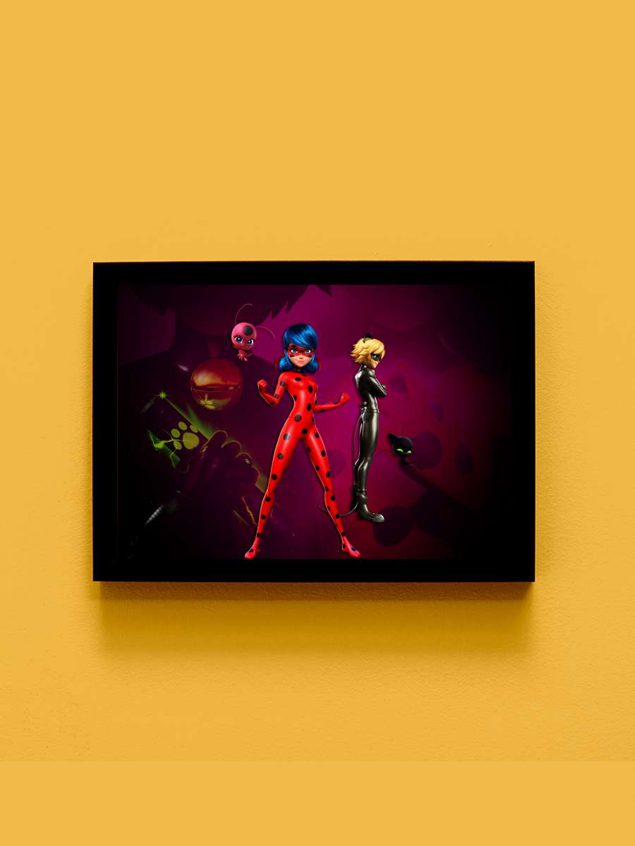 Mucize: Uğur Böceği ile Kara Kedi - Miraculous, les aventures de Ladybug et Chat Noir Dizi Tablo Siyah Çerçeveli Dizi Poster Duvar Tablo