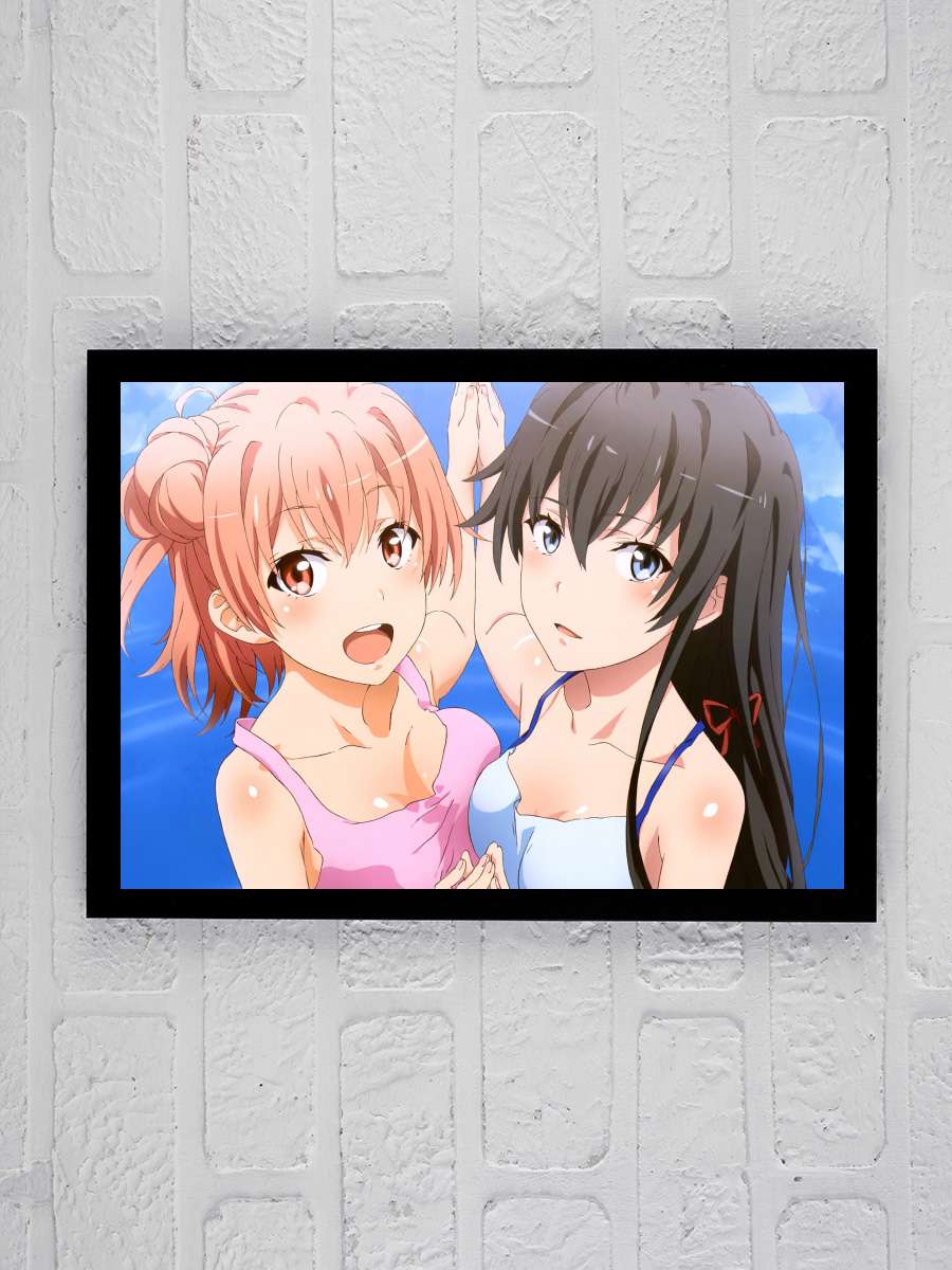 Yahari Ore no Seishun Love Comedy wa Machigatteiru. - やはり俺の青春ラブコメはまちがっている。 Dizi Tablo Siyah Çerçeveli Dizi Poster Duvar Tablo