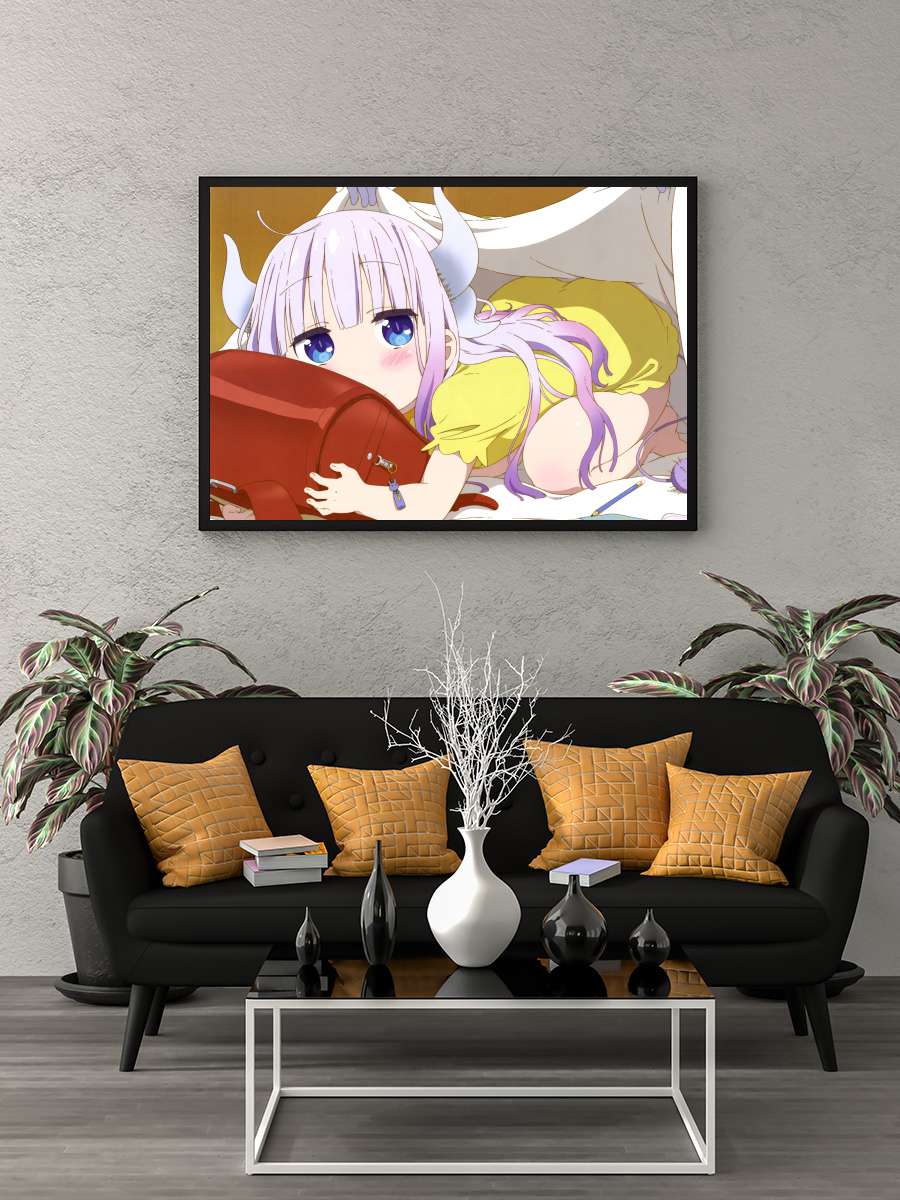 Miss Kobayashi's Dragon Maid - 小林さんちのメイドラゴン Dizi Tablo Siyah Çerçeveli Dizi Poster Duvar Tablo