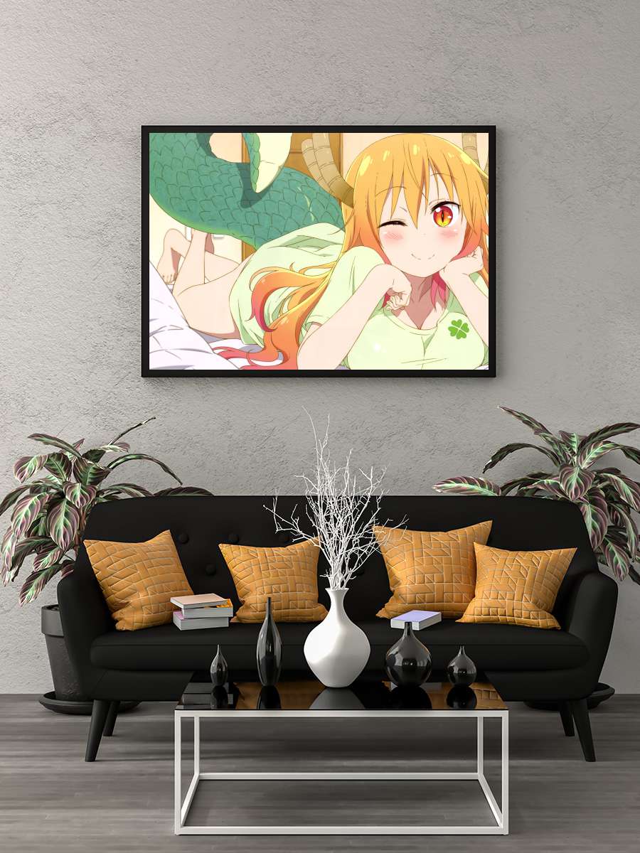 Miss Kobayashi's Dragon Maid - 小林さんちのメイドラゴン Dizi Tablo Siyah Çerçeveli Dizi Poster Duvar Tablo