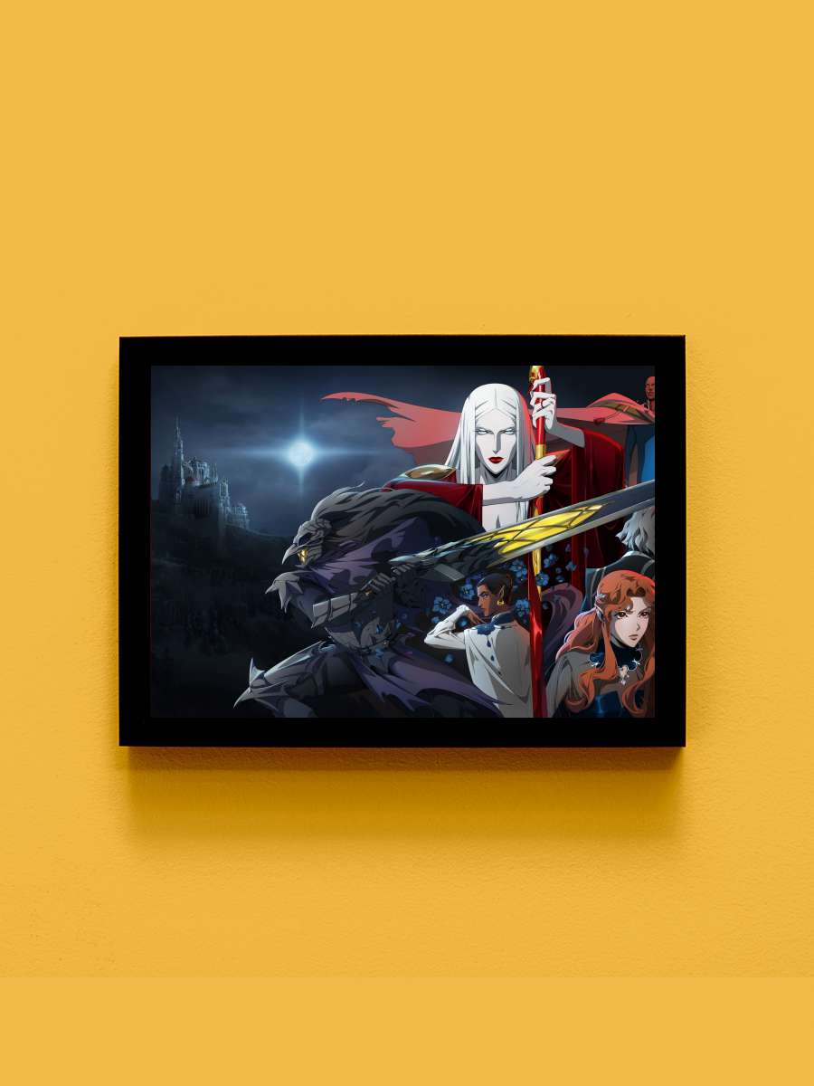 Castlevania Dizi Tablo Siyah Çerçeveli Dizi Poster Duvar Tablo