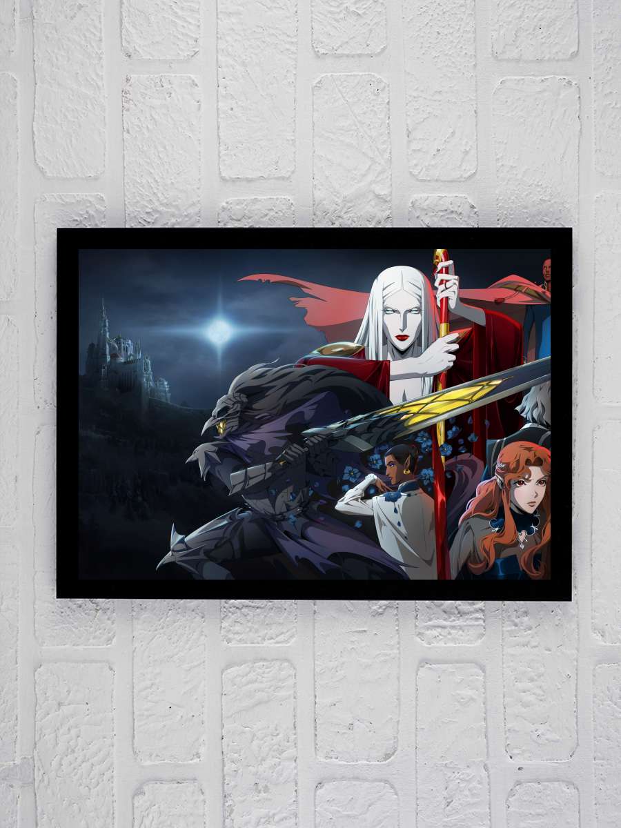 Castlevania Dizi Tablo Siyah Çerçeveli Dizi Poster Duvar Tablo