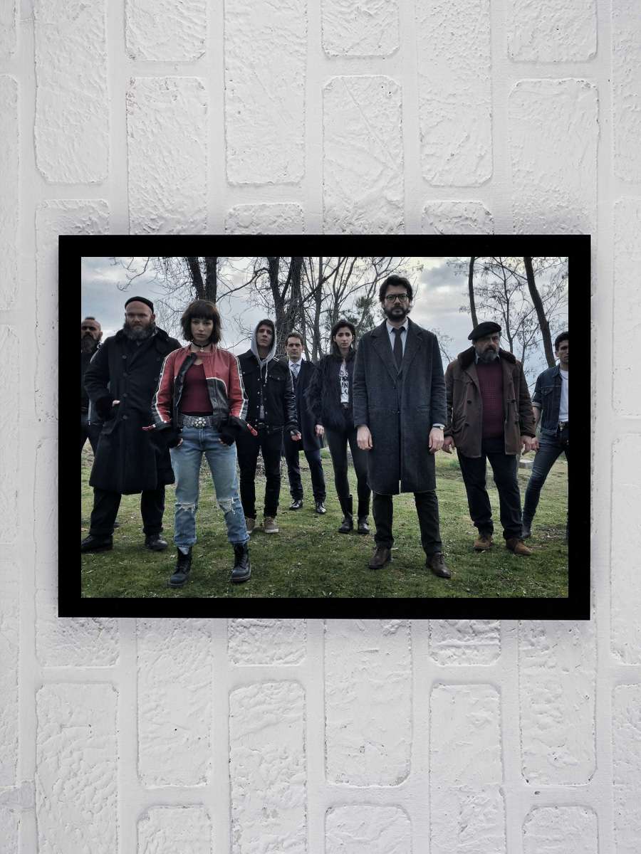 La casa de papel Dizi Tablo Siyah Çerçeveli Dizi Poster Duvar Tablo