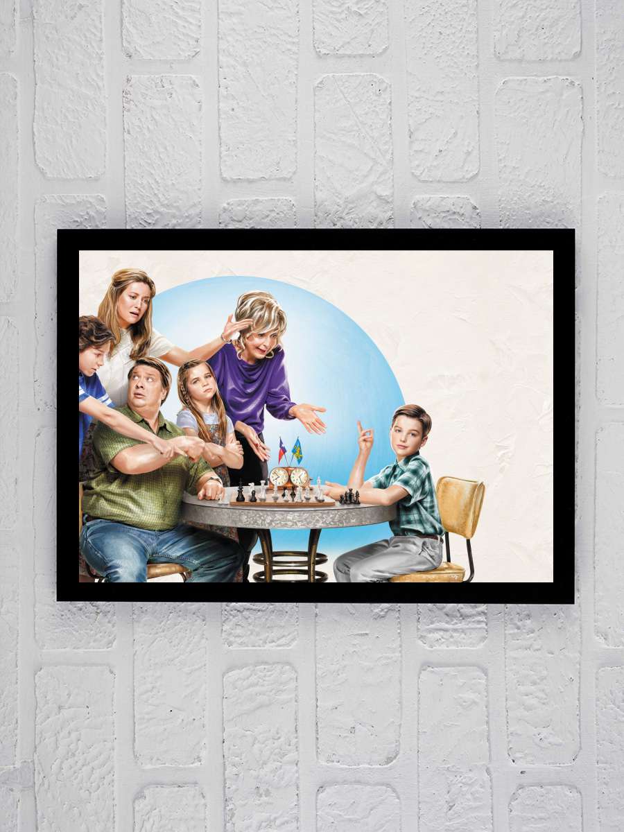 Young Sheldon Dizi Tablo Siyah Çerçeveli Dizi Poster Duvar Tablo