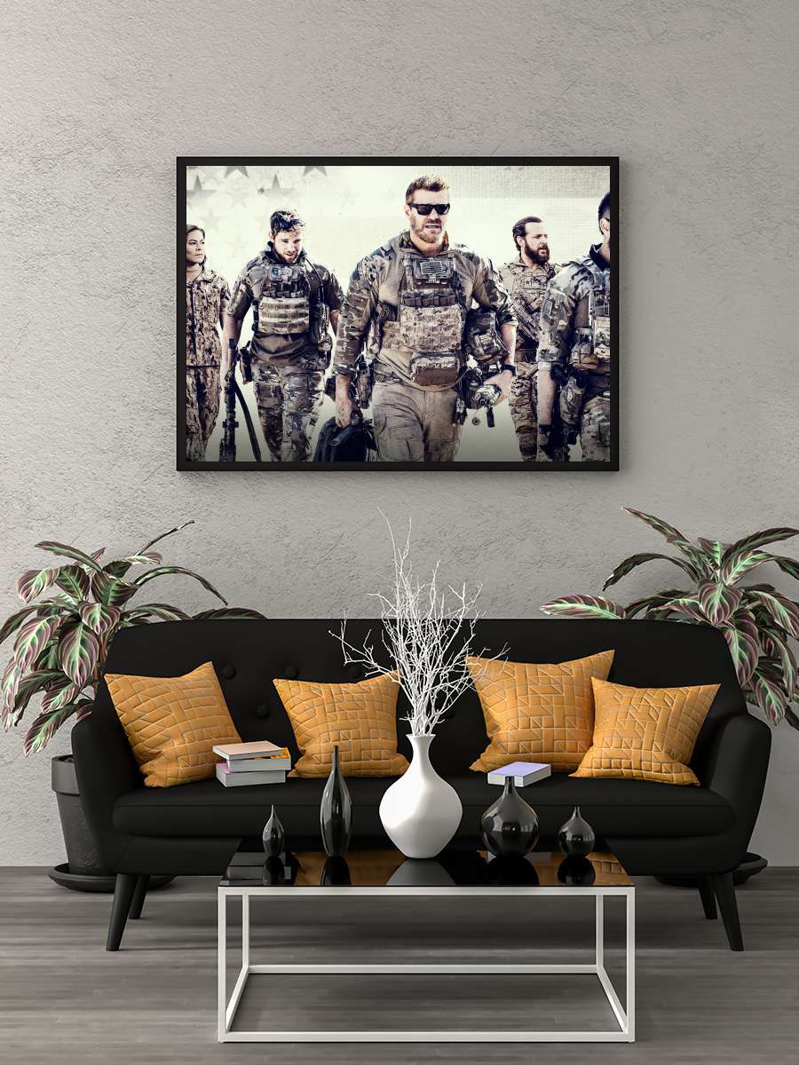 SEAL Team Dizi Tablo Siyah Çerçeveli Dizi Poster Duvar Tablo