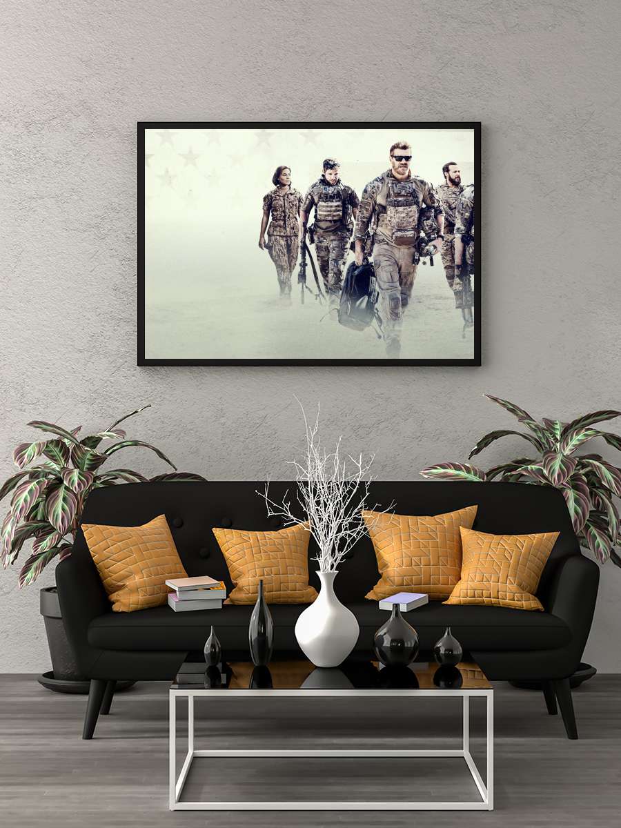 SEAL Team Dizi Tablo Siyah Çerçeveli Dizi Poster Duvar Tablo