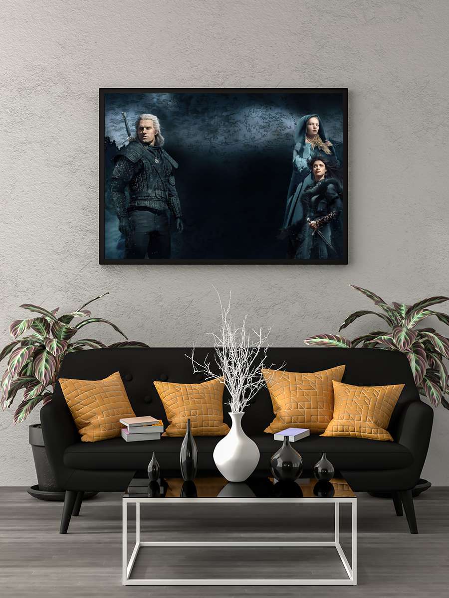 The Witcher Dizi Tablo Siyah Çerçeveli Dizi Poster Duvar Tablo