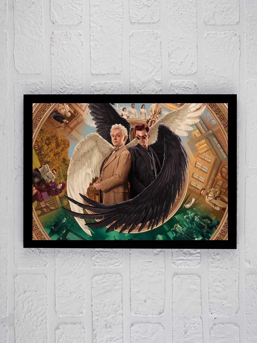 Good Omens Dizi Tablo Siyah Çerçeveli Dizi Poster Duvar Tablo