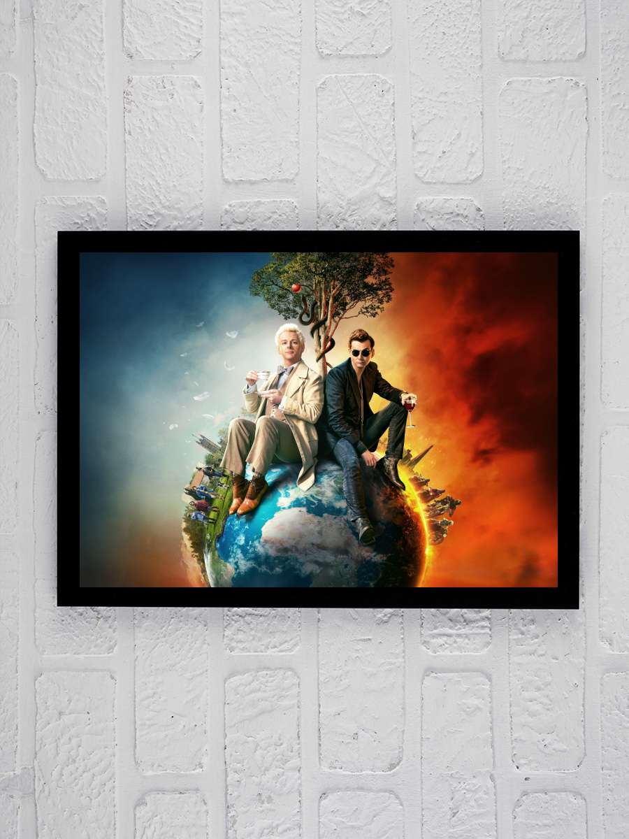 Good Omens Dizi Tablo Siyah Çerçeveli Dizi Poster Duvar Tablo