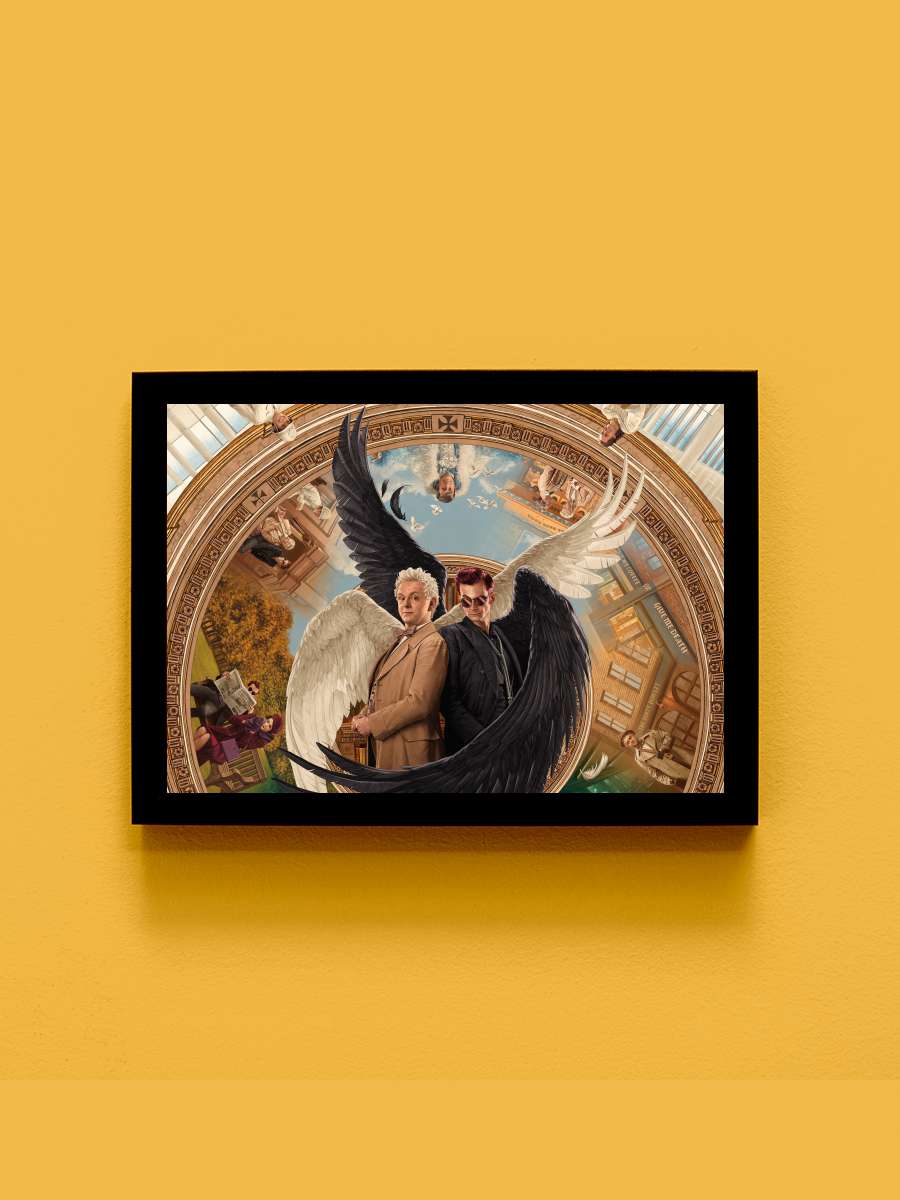 Good Omens Dizi Tablo Siyah Çerçeveli Dizi Poster Duvar Tablo