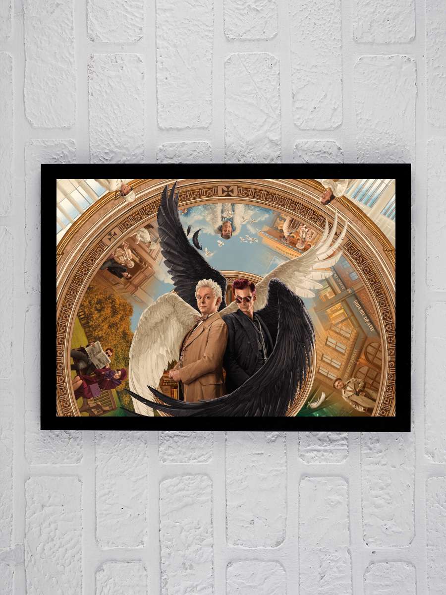 Good Omens Dizi Tablo Siyah Çerçeveli Dizi Poster Duvar Tablo