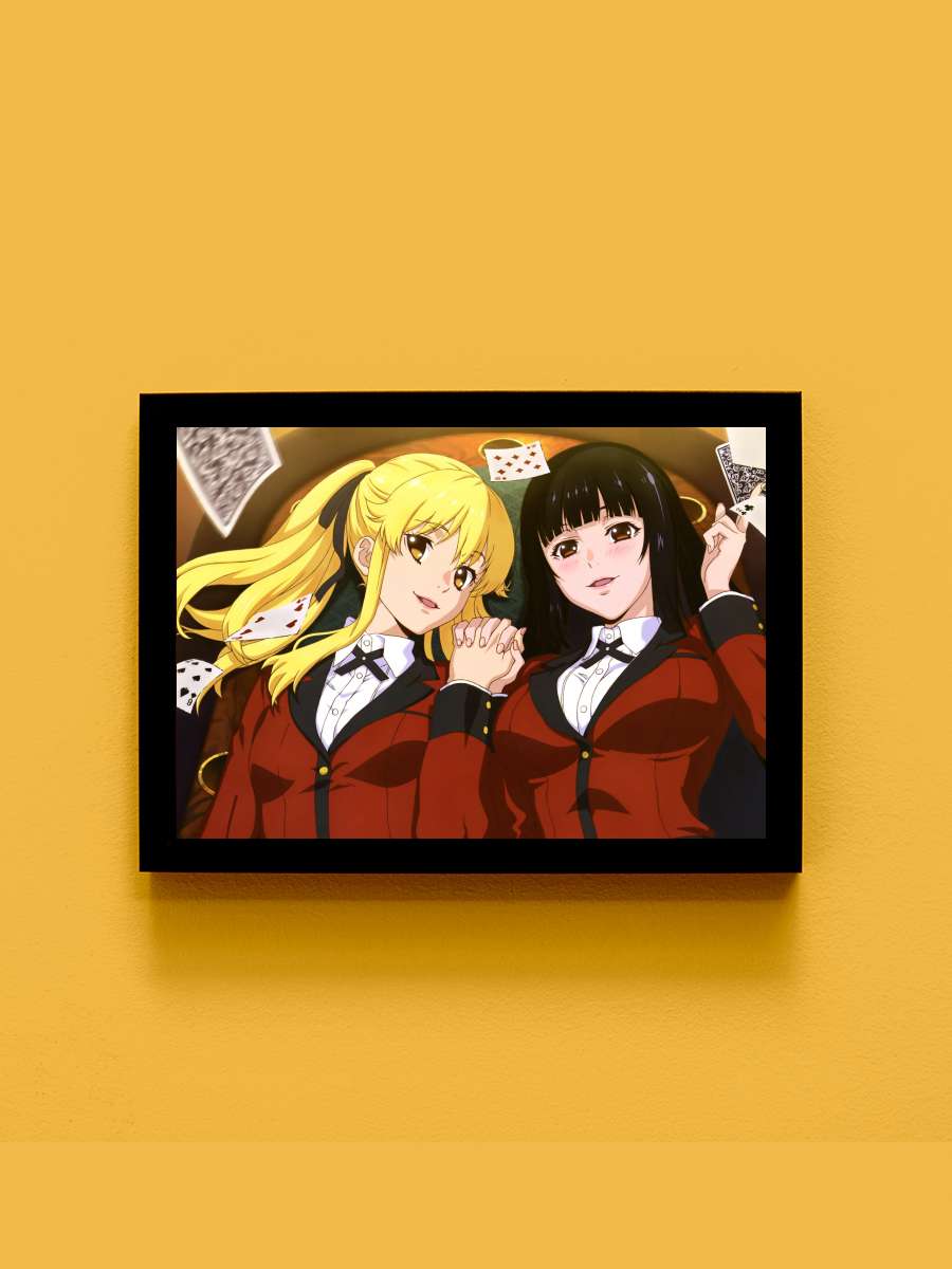 Kakegurui - 賭ケグルイ Dizi Tablo Siyah Çerçeveli Dizi Poster Duvar Tablo