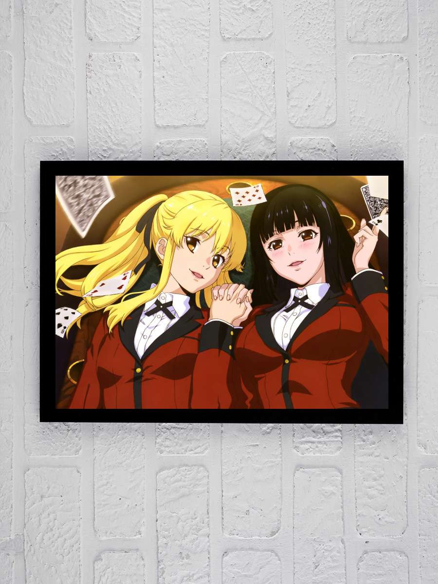 Kakegurui - 賭ケグルイ Dizi Tablo Siyah Çerçeveli Dizi Poster Duvar Tablo