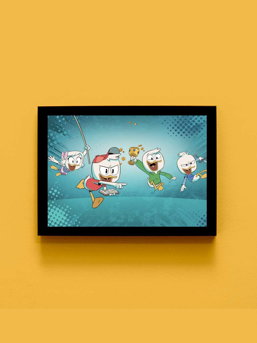 DuckTales Dizi Tablo Siyah Çerçeveli Dizi Poster Duvar Tablo