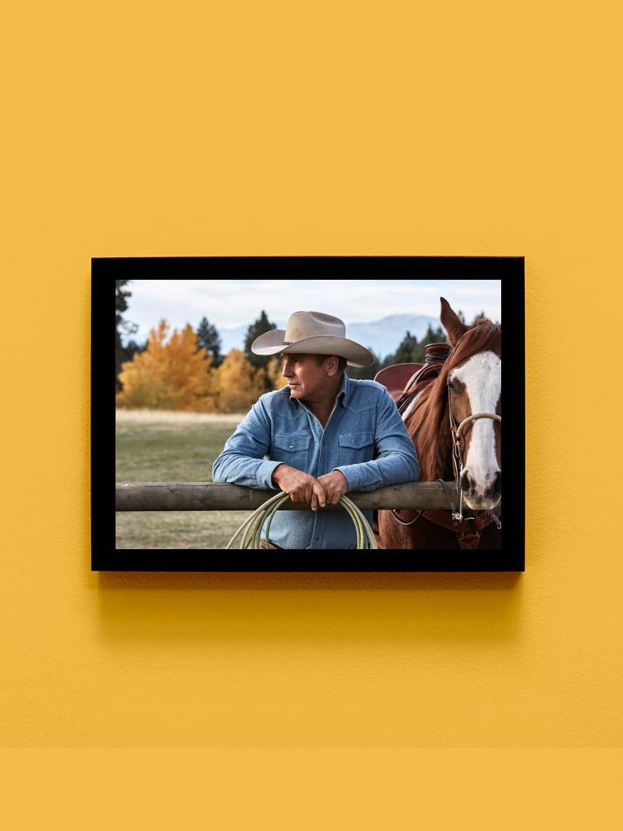 Yellowstone Dizi Tablo Siyah Çerçeveli Dizi Poster Duvar Tablo