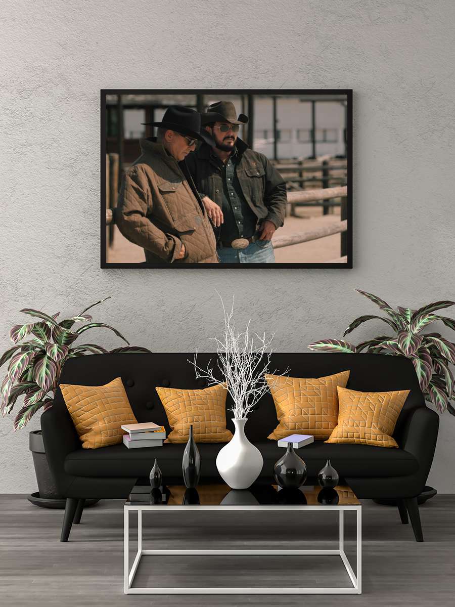 Yellowstone Dizi Tablo Siyah Çerçeveli Dizi Poster Duvar Tablo