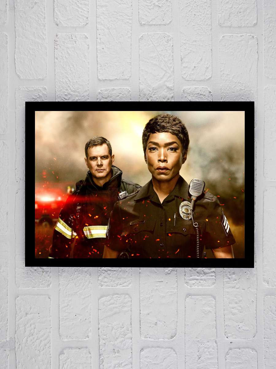 9-1-1 Dizi Tablo Siyah Çerçeveli Dizi Poster Duvar Tablo