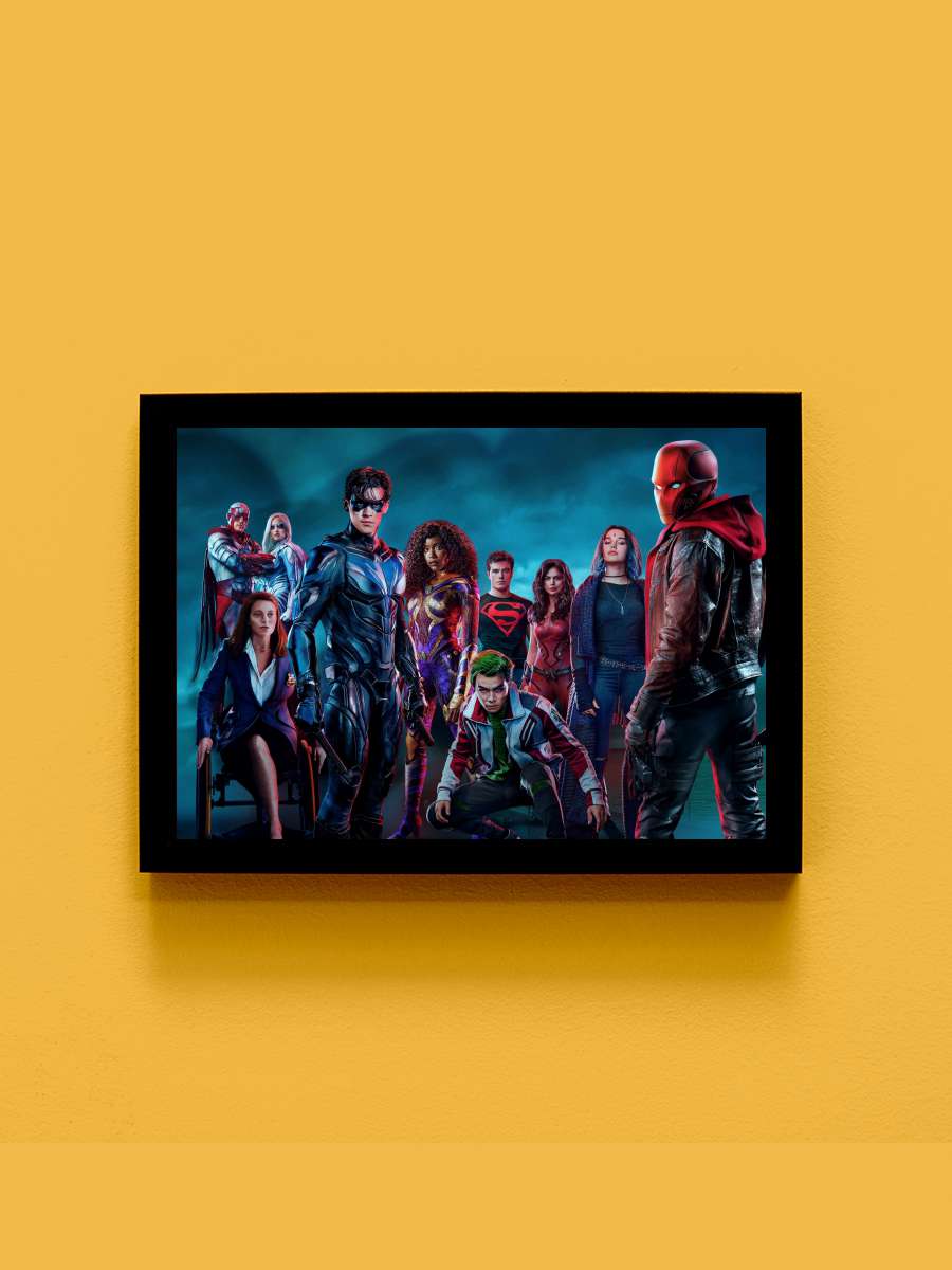 Titans Dizi Tablo Siyah Çerçeveli Dizi Poster Duvar Tablo