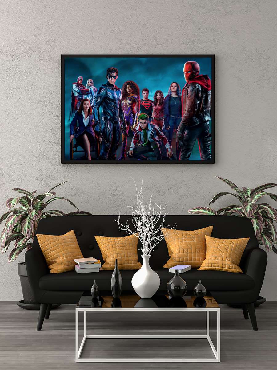 Titans Dizi Tablo Siyah Çerçeveli Dizi Poster Duvar Tablo