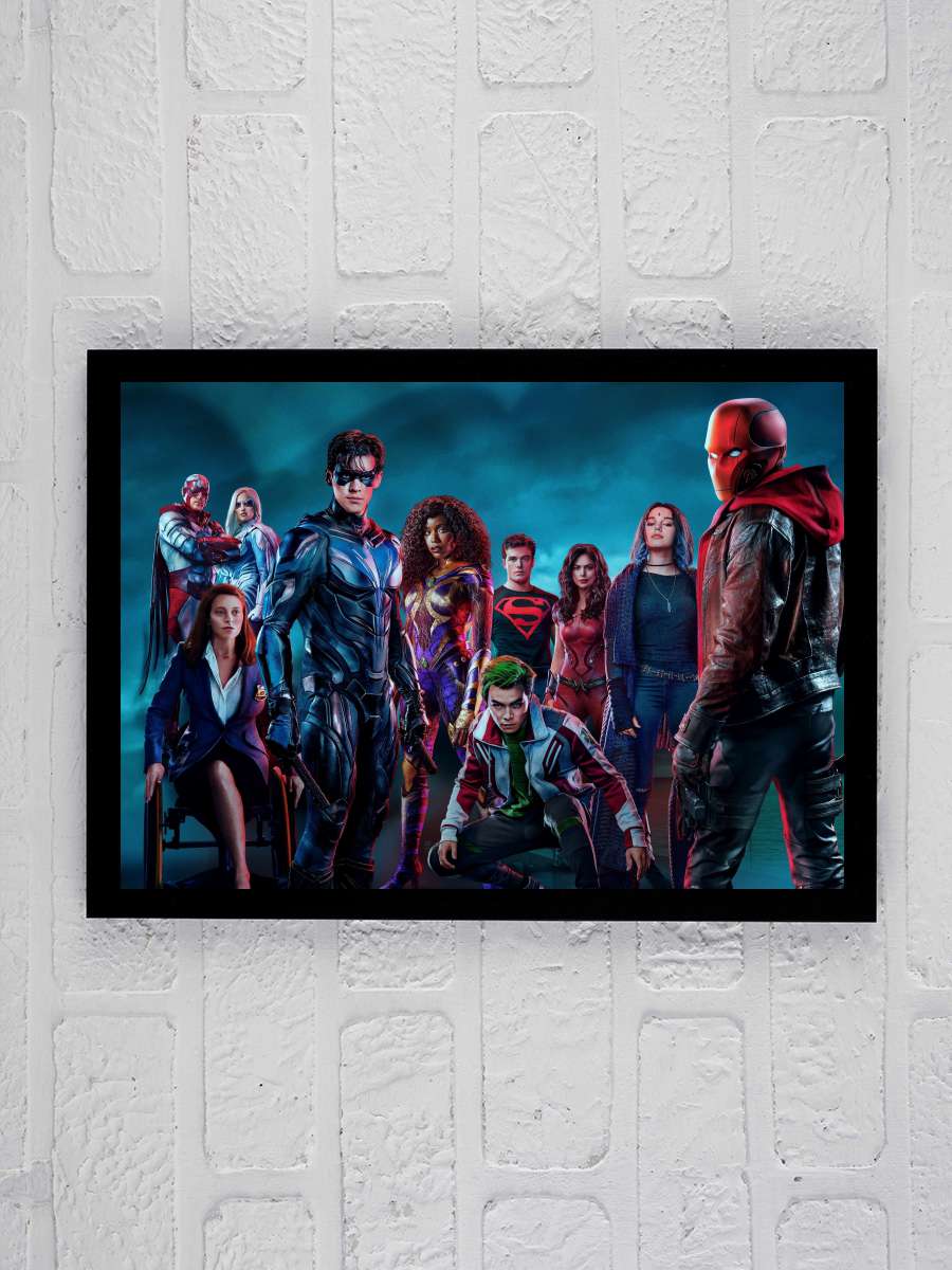 Titans Dizi Tablo Siyah Çerçeveli Dizi Poster Duvar Tablo