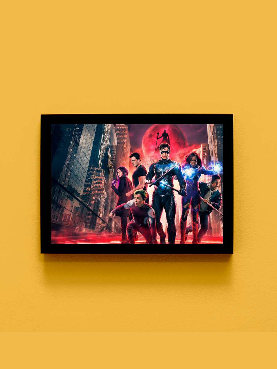 Titans Dizi Tablo Siyah Çerçeveli Dizi Poster Duvar Tablo