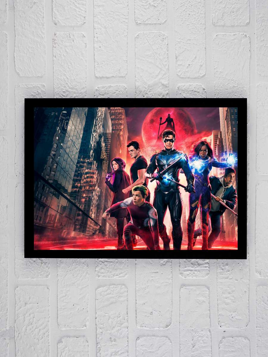 Titans Dizi Tablo Siyah Çerçeveli Dizi Poster Duvar Tablo