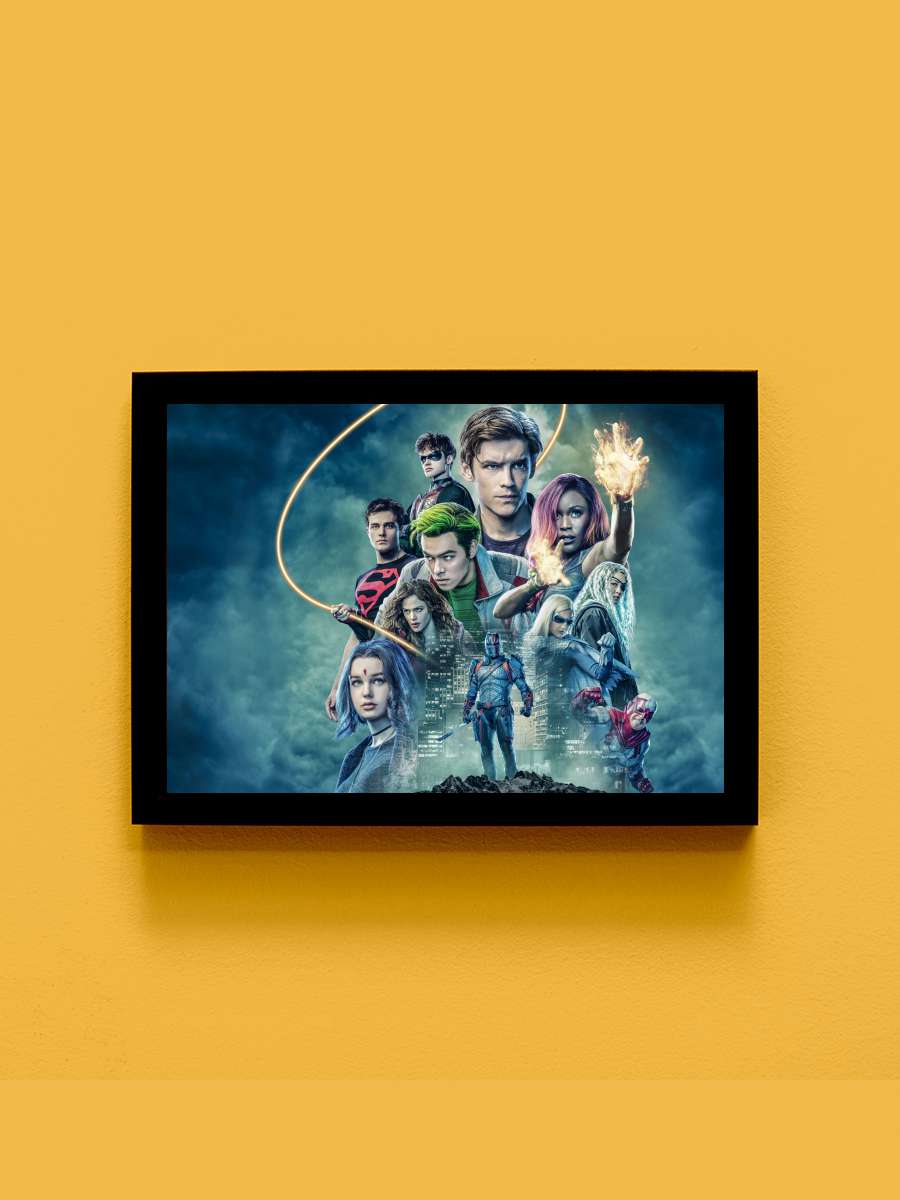 Titans Dizi Tablo Siyah Çerçeveli Dizi Poster Duvar Tablo