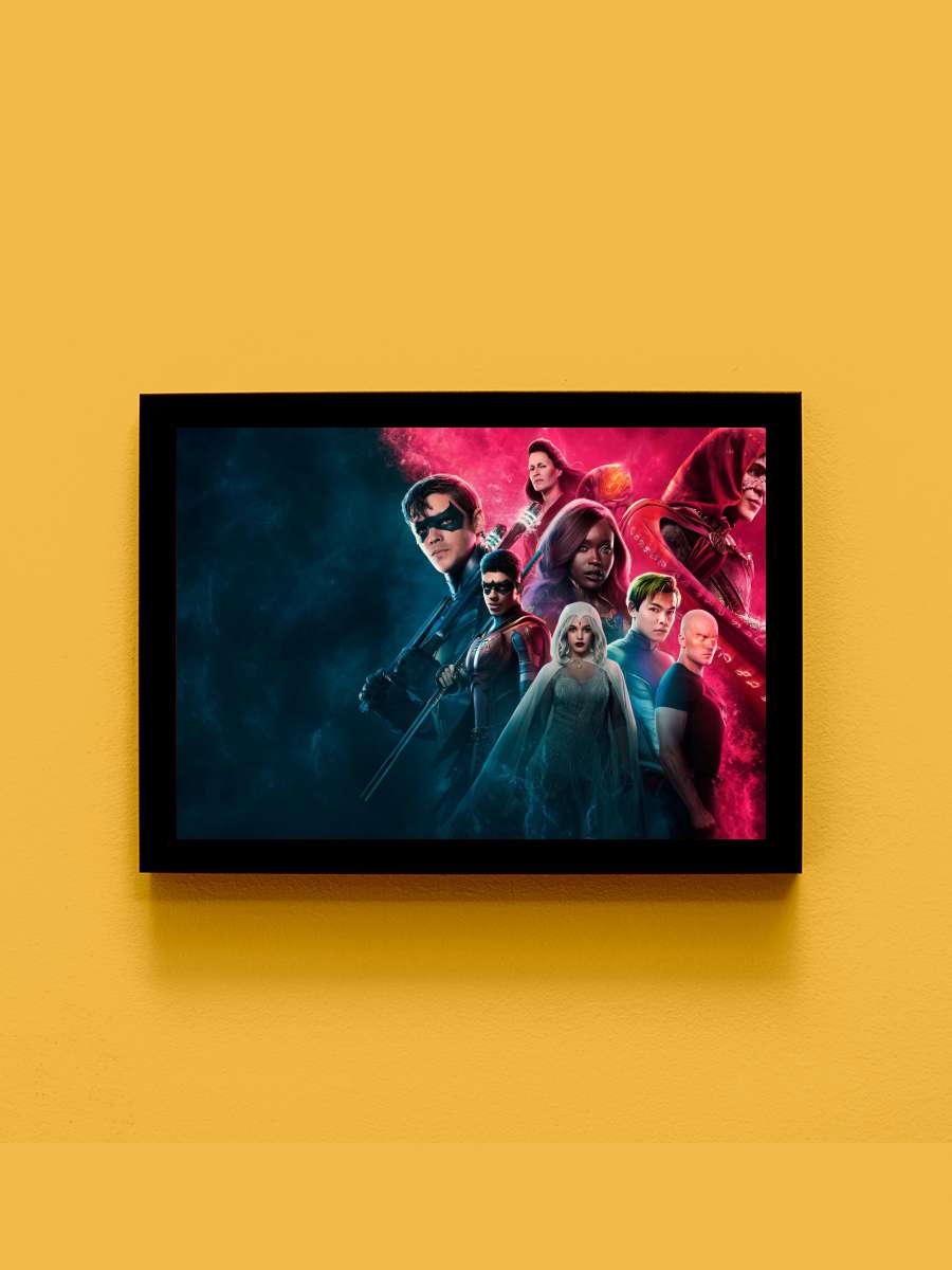 Titans Dizi Tablo Siyah Çerçeveli Dizi Poster Duvar Tablo