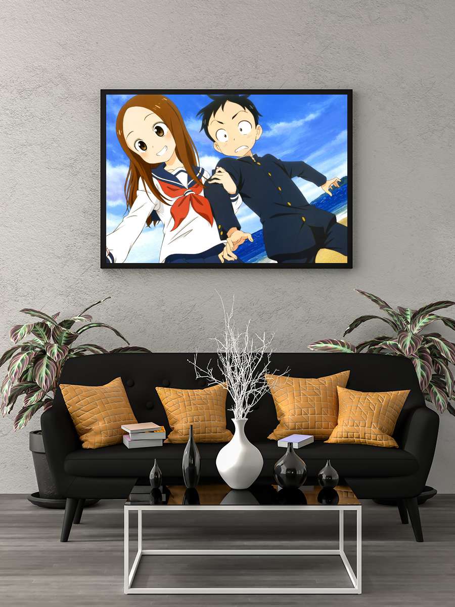 Karakai Jouzu no Takagi-san - からかい上手の高木さん Dizi Tablo Siyah Çerçeveli Dizi Poster Duvar Tablo