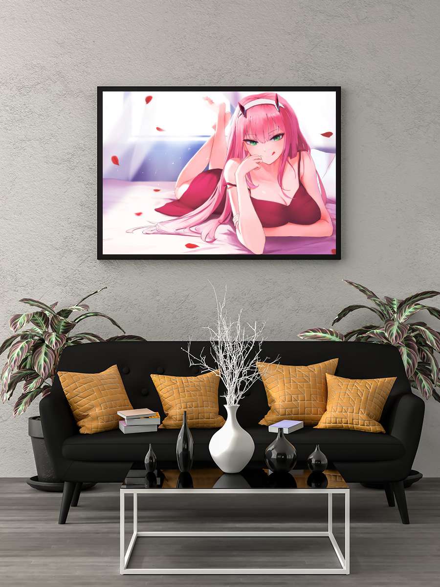 Darling in the FranXX - ダーリン・イン・ザ・フランキス Dizi Tablo Siyah Çerçeveli Dizi Poster Duvar Tablo