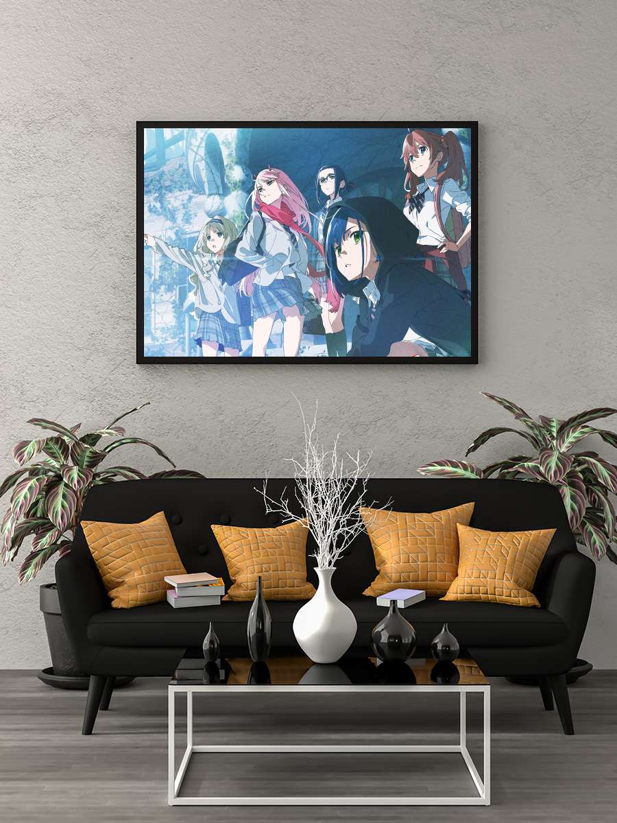 Darling in the FranXX - ダーリン・イン・ザ・フランキス Dizi Tablo Siyah Çerçeveli Dizi Poster Duvar Tablo