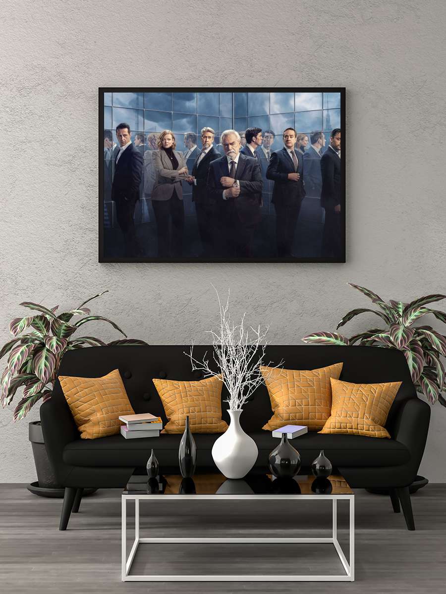 Succession Dizi Tablo Siyah Çerçeveli Dizi Poster Duvar Tablo