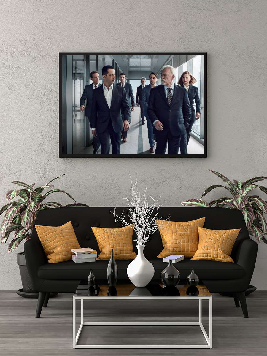 Succession Dizi Tablo Siyah Çerçeveli Dizi Poster Duvar Tablo