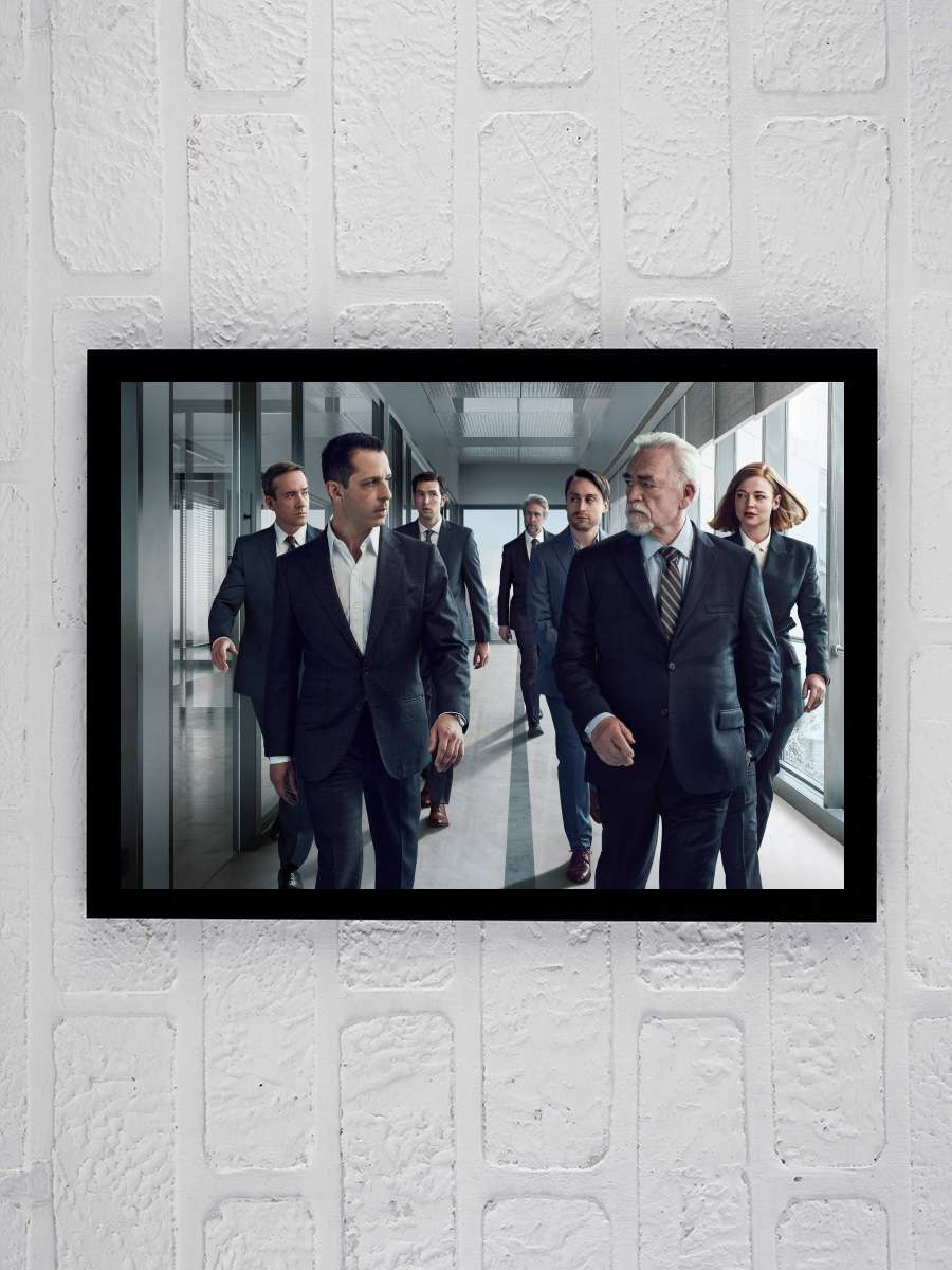 Succession Dizi Tablo Siyah Çerçeveli Dizi Poster Duvar Tablo