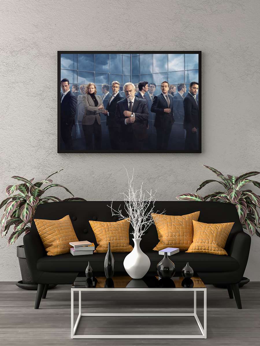 Succession Dizi Tablo Siyah Çerçeveli Dizi Poster Duvar Tablo