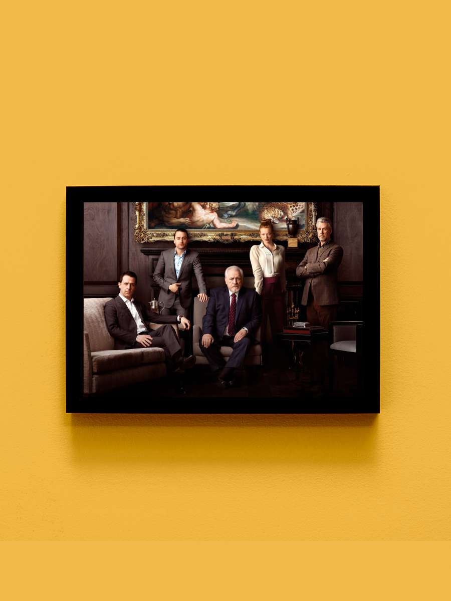 Succession Dizi Tablo Siyah Çerçeveli Dizi Poster Duvar Tablo