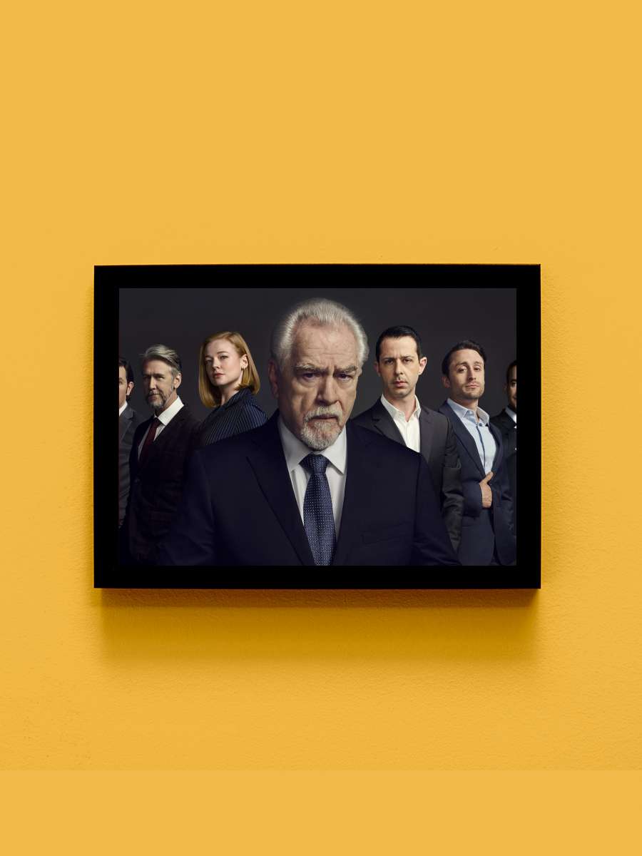 Succession Dizi Tablo Siyah Çerçeveli Dizi Poster Duvar Tablo